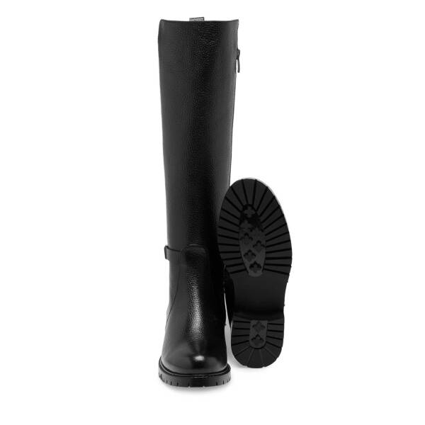 Siyah Deri Kadın Klasik Çizme - K24K1CM67712-A41 - 4