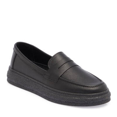  Siyah Deri Kadın Loafer - K23S1AY66802-A23 