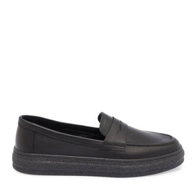  Siyah Deri Kadın Loafer - K23S1AY66802-A23 - 3