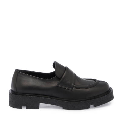  Siyah Deri Kadın Loafer - K23S1AY66811-A23 - 3