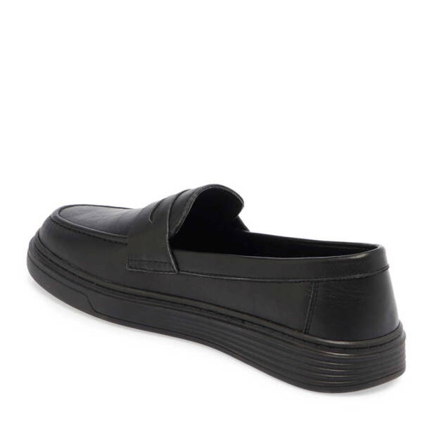 Siyah Hakiki Deri Kadın Loafer - K24I1AY67095-A23 - 3
