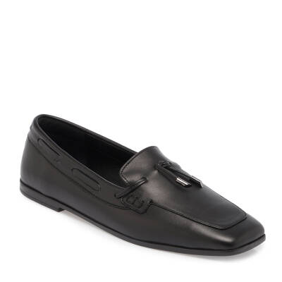 Siyah Deri Kadın Loafer - K24I1AY67450-A23 
