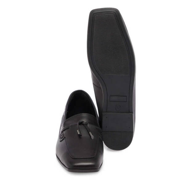 Siyah Deri Kadın Loafer - K24I1AY67450-A23 - 4