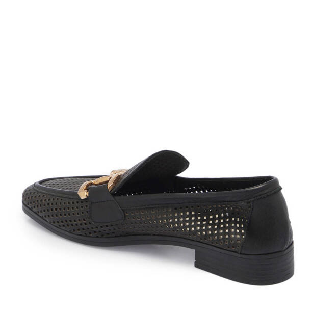 Siyah Hakiki Deri Kadın Loafer - K24I1AY67460-A23 - 3