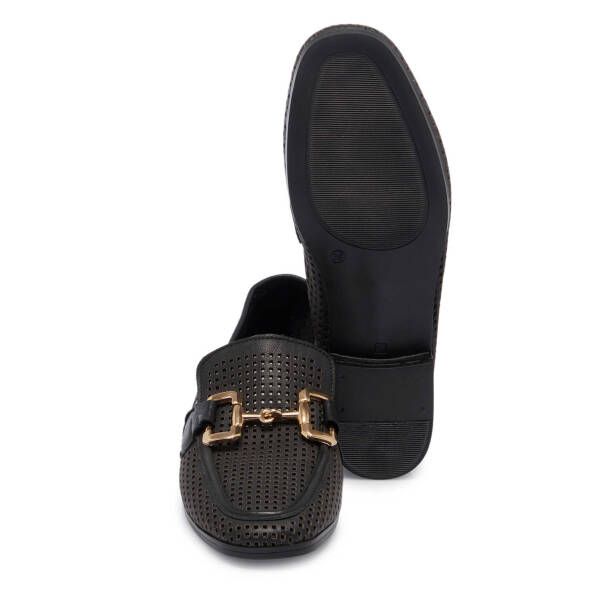 Siyah Hakiki Deri Kadın Loafer - K24I1AY67460-A23 - 4