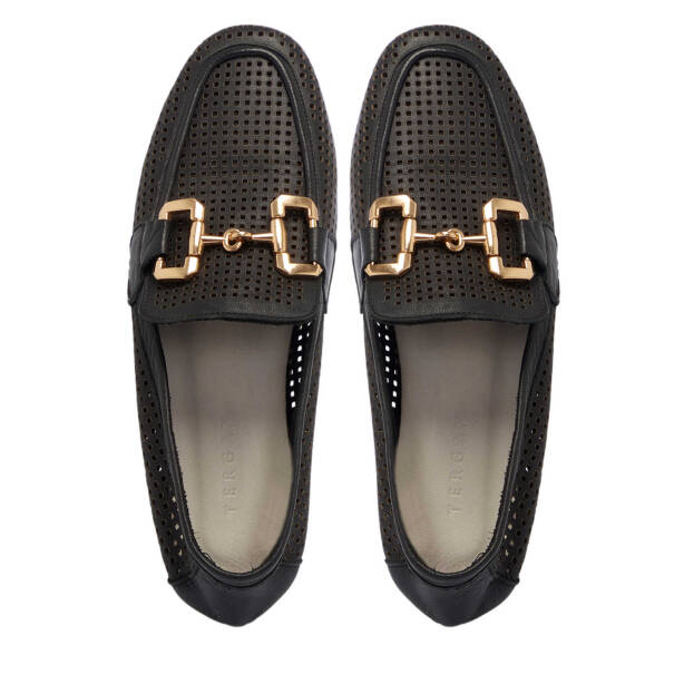 Siyah Hakiki Deri Kadın Loafer - K24I1AY67460-A23 - 5