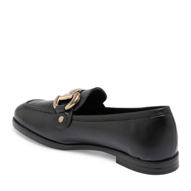 Siyah Deri Kadın Loafer - K24S1AY67568-A23 - 2