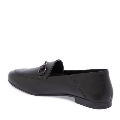  Siyah Deri Kadın Loafer - K24S1AY67579-A23 - 2