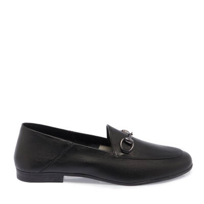  Siyah Deri Kadın Loafer - K24S1AY67579-A23 - 3