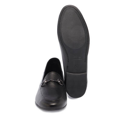  Siyah Deri Kadın Loafer - K24S1AY67579-A23 - 4