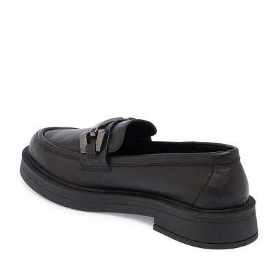 Siyah Deri Kadın Loafer - K24S1AY67618-A23 - 2