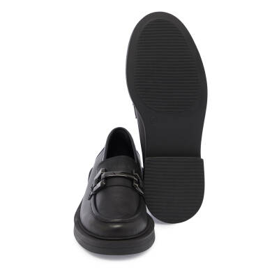 Siyah Deri Kadın Loafer - K24S1AY67618-A23 - 4