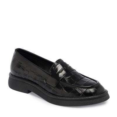 Siyah Deri Kadın Loafer - K24S1AY67625-H44 - 1