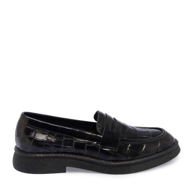 Siyah Deri Kadın Loafer - K24S1AY67625-H44 - 3