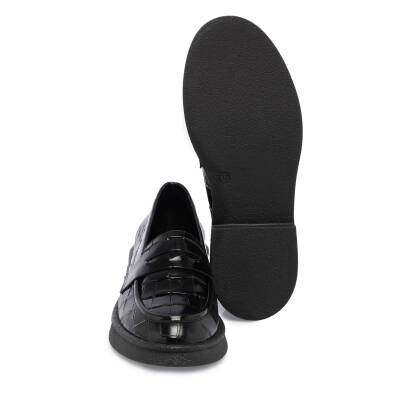 Siyah Deri Kadın Loafer - K24S1AY67625-H44 - 4