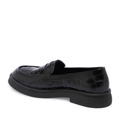  Siyah Deri Kadın Loafer - K24S1AY67625-H44 - 2