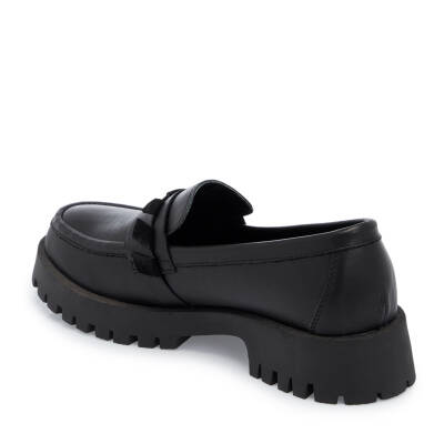 Siyah Deri Kadın Loafer - K25I1AY67823-A23 - 2