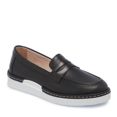 Siyah Deri Kadın Loafer - K25I1AY67923-A23 - 1