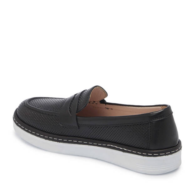 Siyah Hakiki Deri Kadın Loafer - K25I1AY67923-A23 - 3