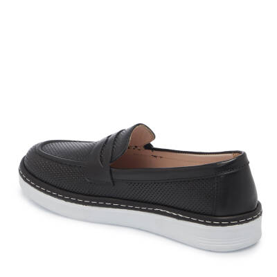Siyah Deri Kadın Loafer - K25I1AY67923-A23 - 2