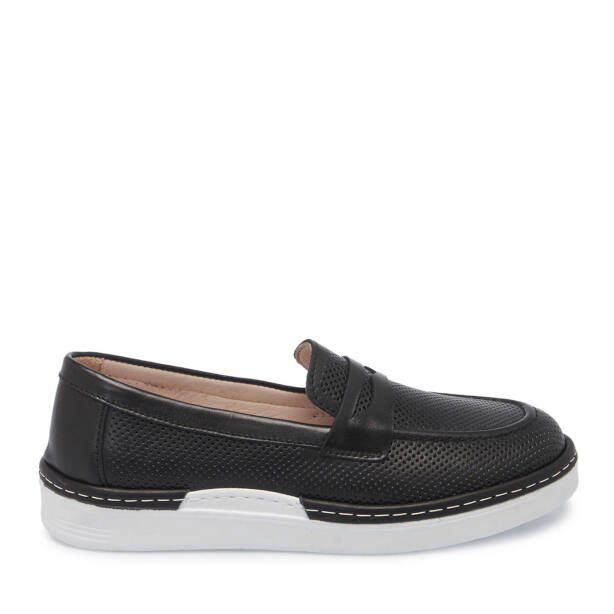 Siyah Hakiki Deri Kadın Loafer - K25I1AY67923-A23 
