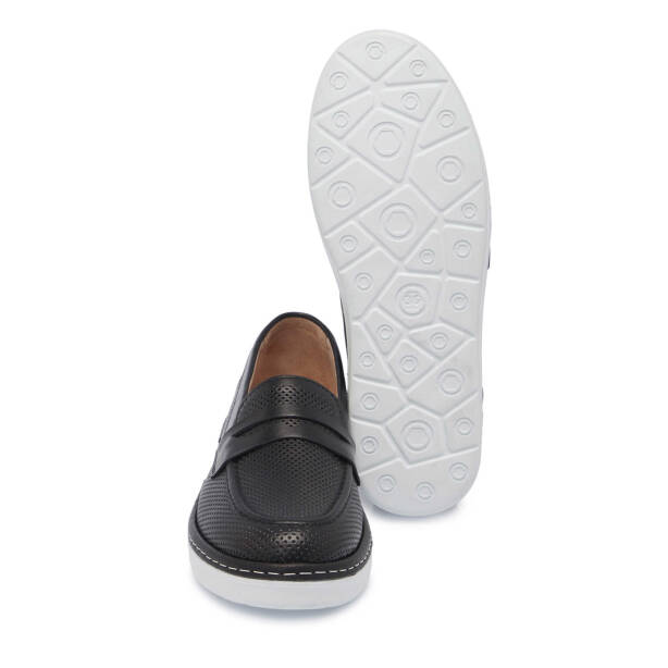 Siyah Hakiki Deri Kadın Loafer - K25I1AY67923-A23 - 4