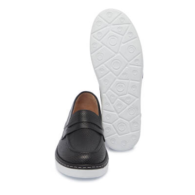Siyah Deri Kadın Loafer - K25I1AY67923-A23 - 4