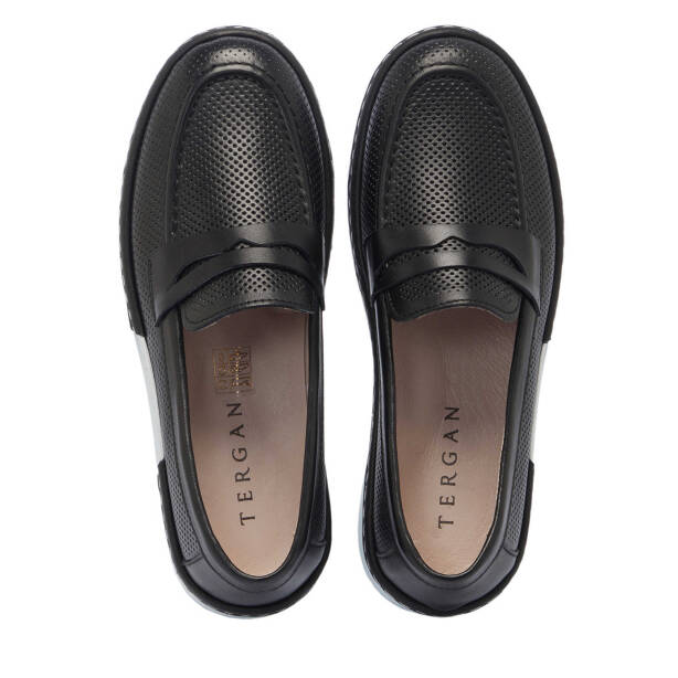Siyah Hakiki Deri Kadın Loafer - K25I1AY67923-A23 - 5