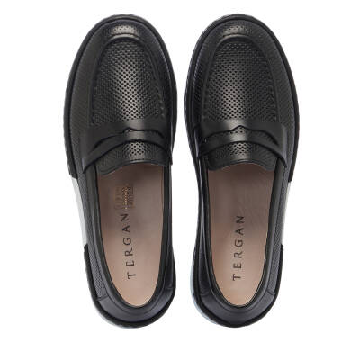 Siyah Deri Kadın Loafer - K25I1AY67923-A23 - 5