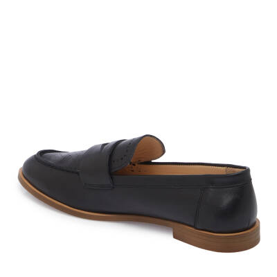  Siyah Deri Kadın Loafer - K25I1AY68019-A23 - 2