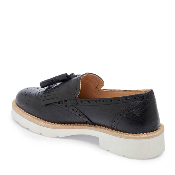 Siyah Deri Kadın Loafer - K25I1AY68027-A23 - 2