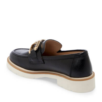 Siyah Deri Kadın Loafer - K25I1AY68028-A23 - 2
