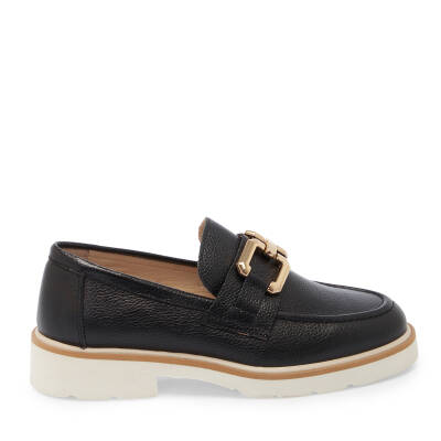 Siyah Deri Kadın Loafer - K25I1AY68028-A23 - 3