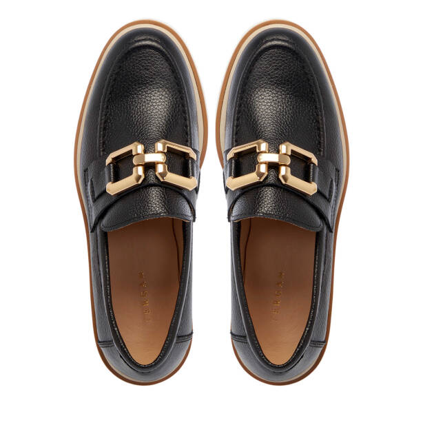 Siyah Hakiki Deri Kadın Loafer - K25I1AY68028-A23 - 5