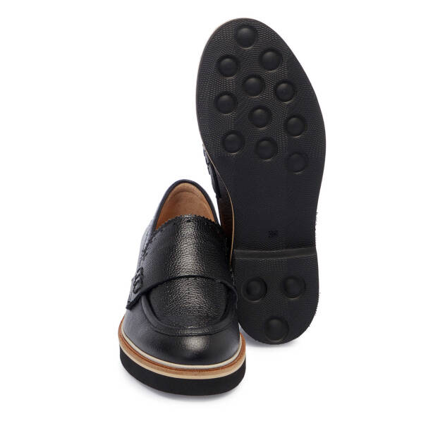 Siyah Deri Kadın Loafer - K25I1AY68029-A23 - 4