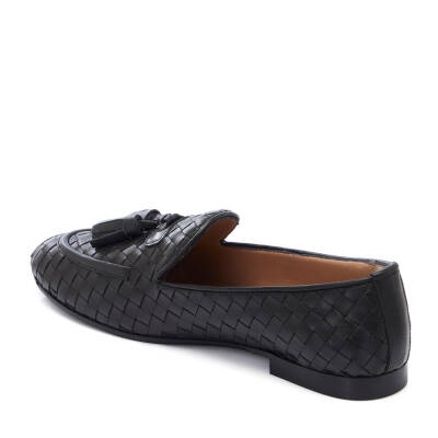 Siyah Deri Kadın Loafer - K25I1AY68040-A23 - 2