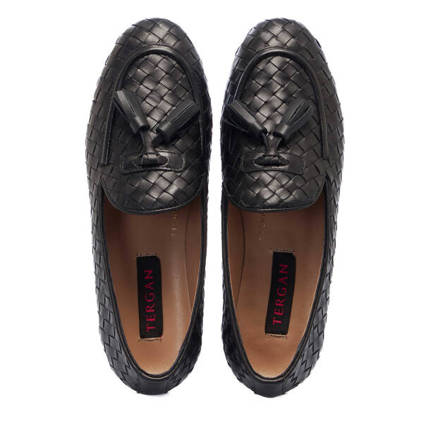 Siyah Deri Kadın Loafer - K25I1AY68040-A23 - 5