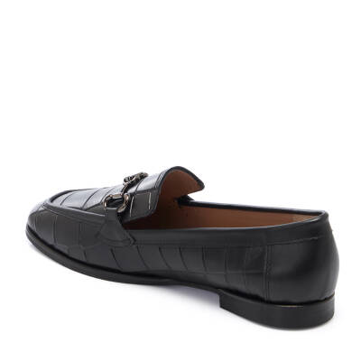  Siyah Deri Kadın Loafer - K25I1AY68041-A23 - 2