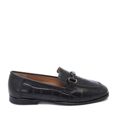  Siyah Deri Kadın Loafer - K25I1AY68041-A23 - 3