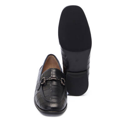  Siyah Deri Kadın Loafer - K25I1AY68041-A23 - 4