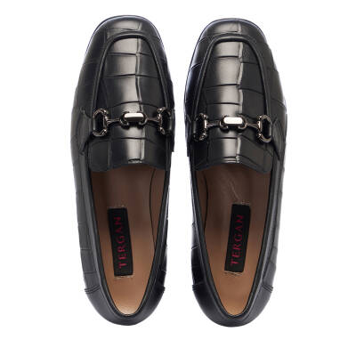  Siyah Deri Kadın Loafer - K25I1AY68041-A23 - 5