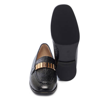  Siyah Deri Kadın Loafer - K25I1AY68043-M2S - 4