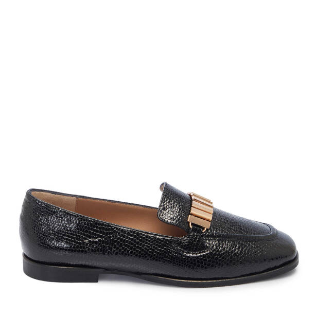 Siyah Hakiki Deri Kadın Loafer - K25I1AY68043-M2S - Tergan