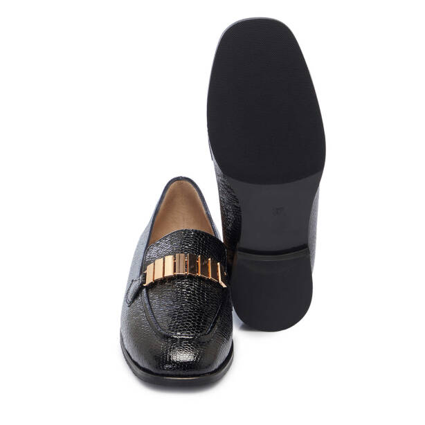 Siyah Hakiki Deri Kadın Loafer - K25I1AY68043-M2S - Tergan