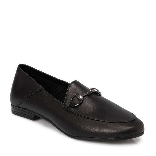 Siyah Deri Kadın Loafer - K25S1AY68138-A23 - 1