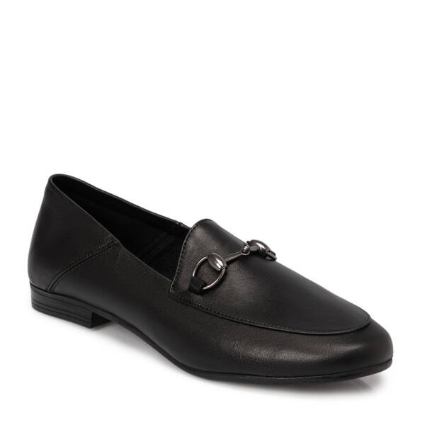 Siyah Deri Kadın Loafer - K25S1AY68138-A23 - 1