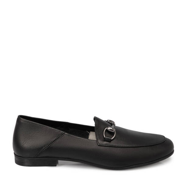 Siyah Deri Kadın Loafer - K25S1AY68138-A23 - 3