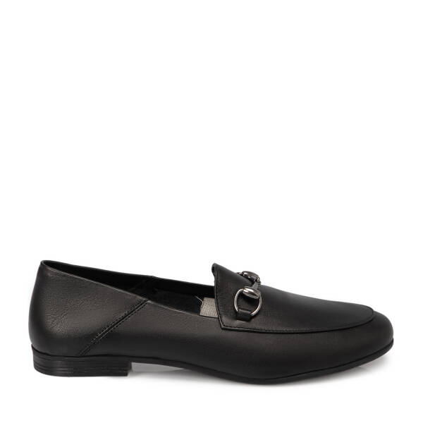 Siyah Deri Kadın Loafer - K25S1AY68138-A23 - 3