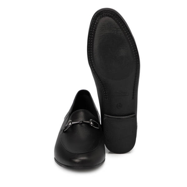 Siyah Deri Kadın Loafer - K25S1AY68138-A23 - 4