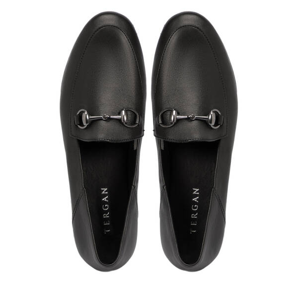 Siyah Deri Kadın Loafer - K25S1AY68138-A23 - 5